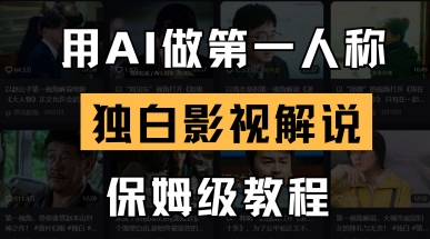 用AI做第一人称独白影视解说,手把手教学,保姆级教程-爱尚学堂