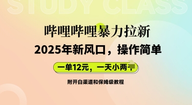 哔哩哔哩暴力拉新：2025年新风口，一单12元，一天数张(附开白渠道和保姆级教程)-爱尚学堂